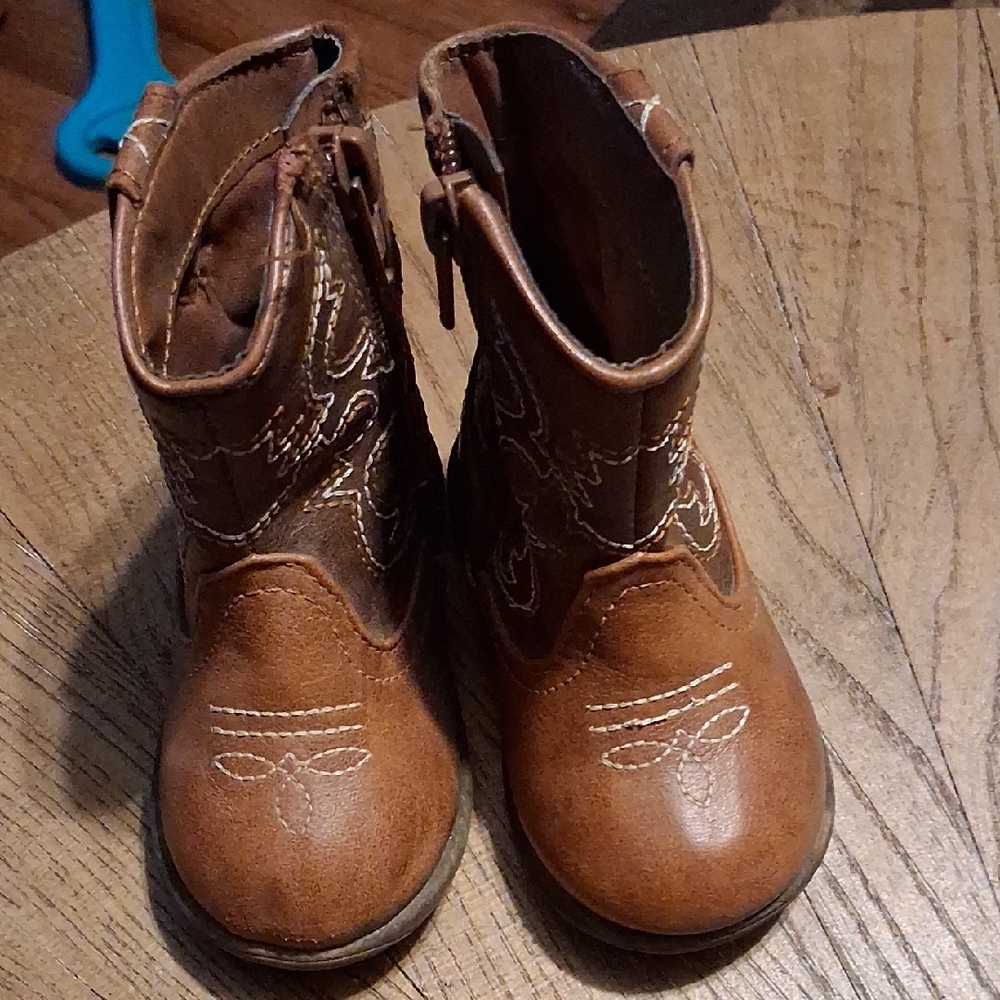 Wonder Nation Tan Kids Cowboy Boots